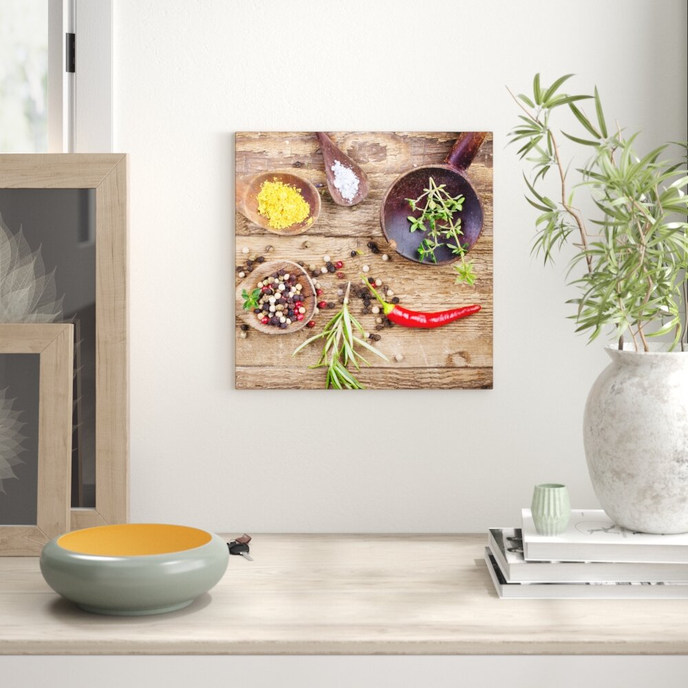 Glasbild Herbage In Bowl IV, Fotodruck