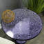 Table d'appoint ronde en bois de rose 18 po - Bleu marine