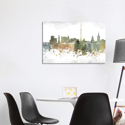 Dublin Skyline by WallDecorAddict - Wrapped Canvas Print