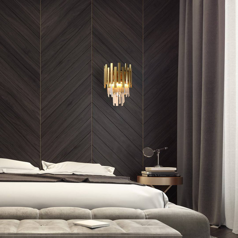 Antrel Corner Wall Light, Gold
