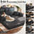89" Boneless Corduroy Sleeper Sofa Bed, Modular Futon Couch, Compression Foam Sofa with 2 Pillows, No Assembly Required-76797014-79693599