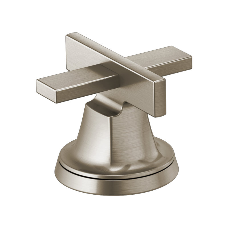 Levoir® Two-Handle Wall Mount Lavatory Faucet, Luxe Nickel, Low Cross Handle, 1.5