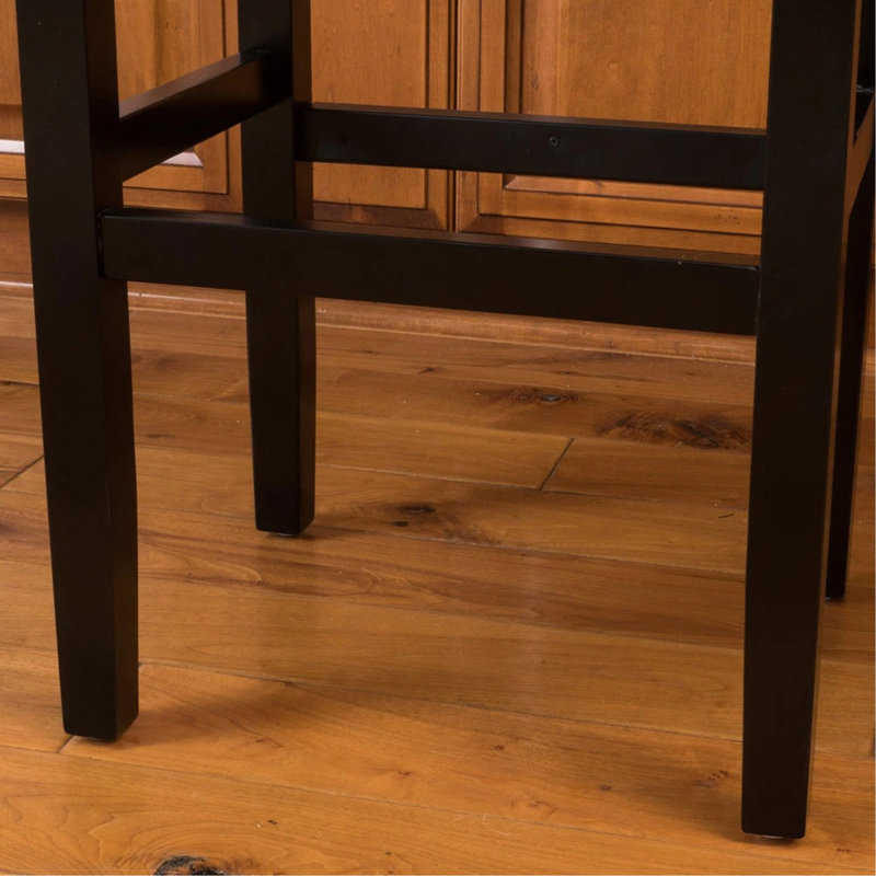 Tabouret de comptoir 30 po en simili cuir ivoire sans dossier (ensemble de 2)