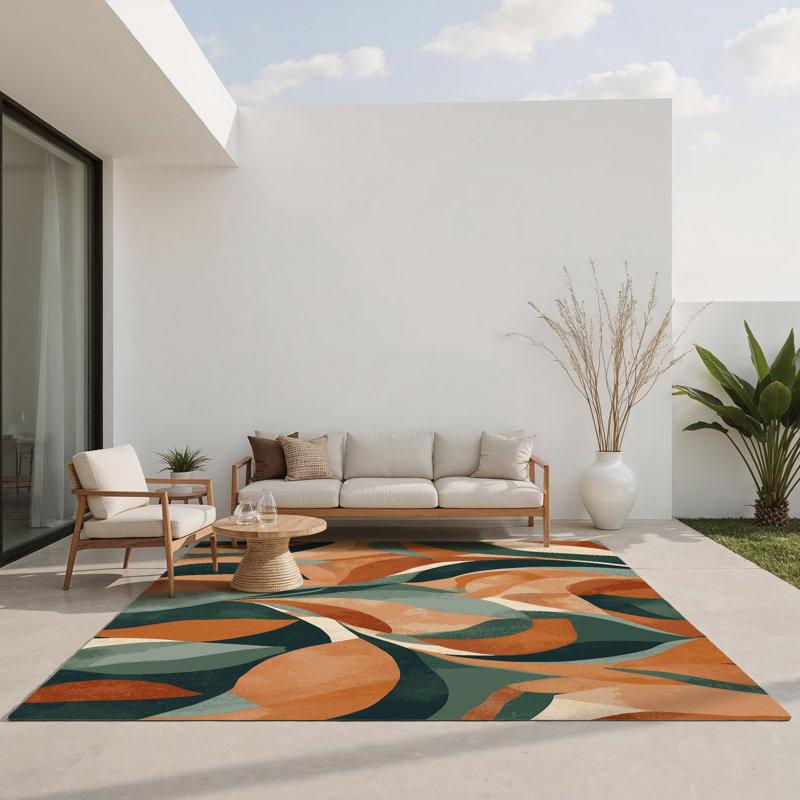 Tapis intérieur et extérieur Terracotta, Rectangle 1 pi 6 po x 2 pi 6 po