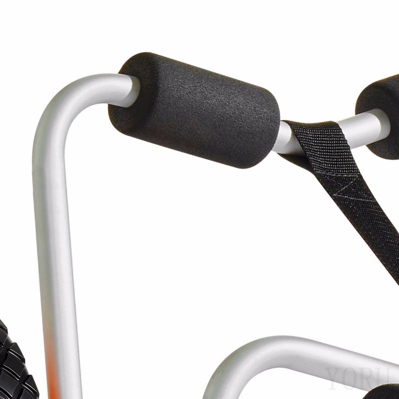 Chariot de kayak transportant un canot pliable de 250 lb avec des pneus en caoutchouc solide de 10 pouces