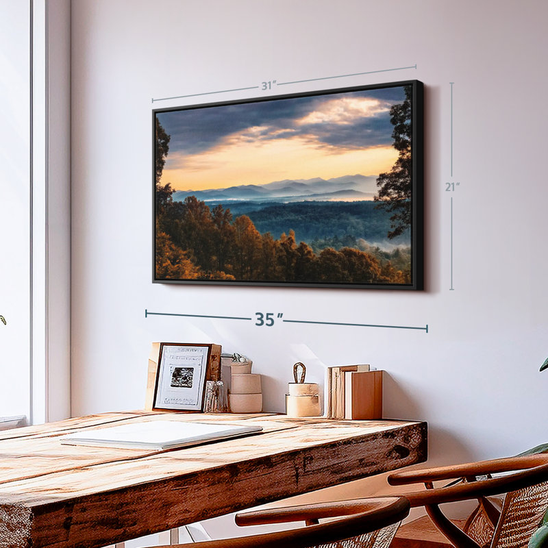 Nature «Blue Ridge Mountain Sunrise», H 31 po x l 21 po