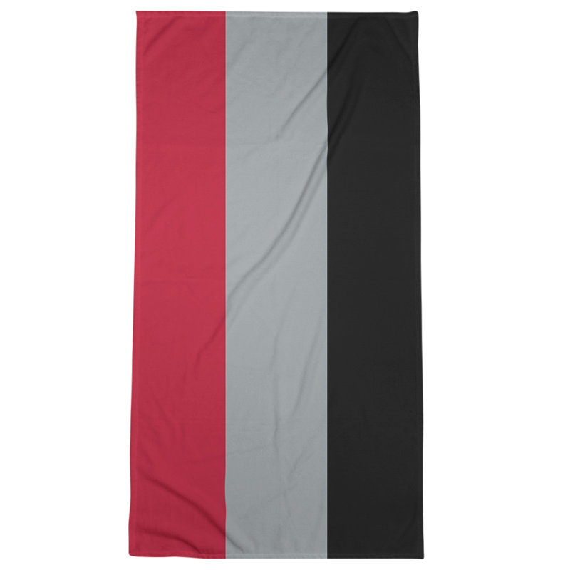 Microfiber Bath Towel, Atlanta Throwback Football Dark Red/Gray/Black
