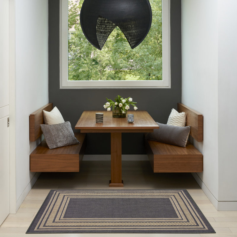 Dippold 2' x 3' Charcoal Modern Rug, Charcoal, Rectangle 2' x 3'