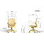 Fauteuil ergonomique 350LBS, bureau à domicile, dossier en filet, mousse moulée intégrée, siège confortable, accoudoir rabattable, fauteuil multifonctionnel rotatif et ignifuge (jaune)-130589254