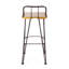 Tabouret industriel en bois et en métal