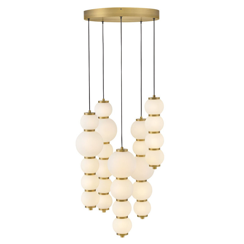 Trigo 1 - Light Steel LED Chandelier by Lisa McDennon