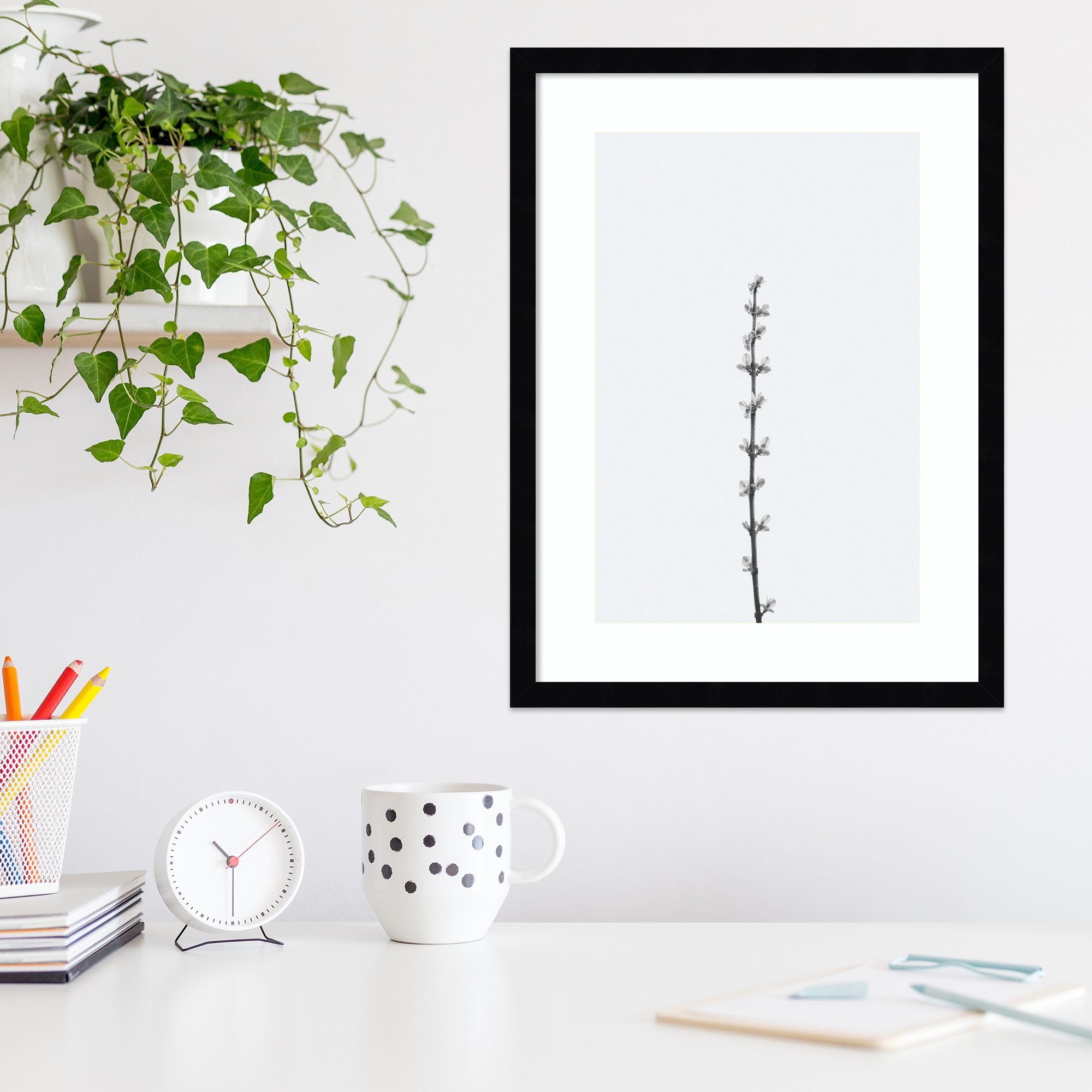 Retro Tennessee Botanical No 1 by Adela - Single Picture Frame Photograph, 17" H x 13" W x 1" D, Black