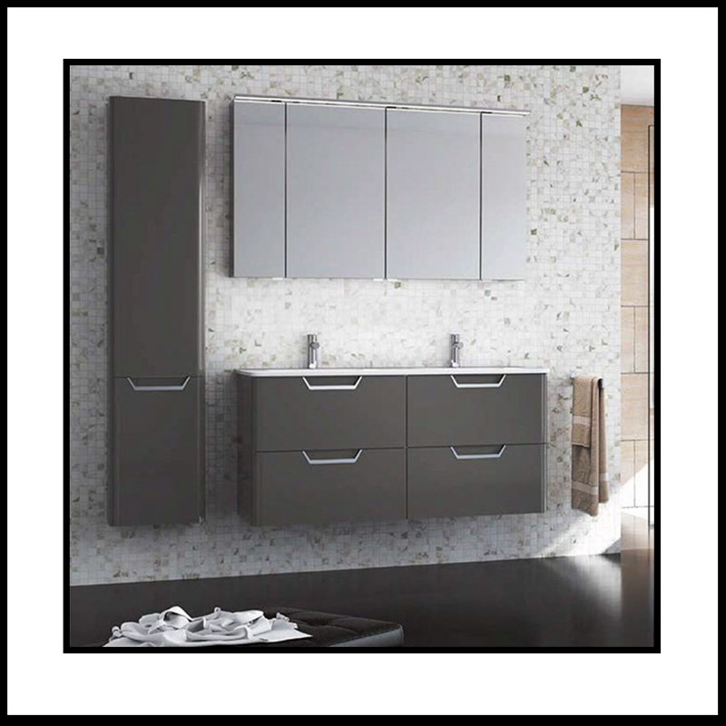 Ensemble de meuble-lavabo double 48 po Finneytown, Anthracite