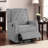 Manie Swivel Glider Manual Recliner, Solid Wood, Burlap-106065294