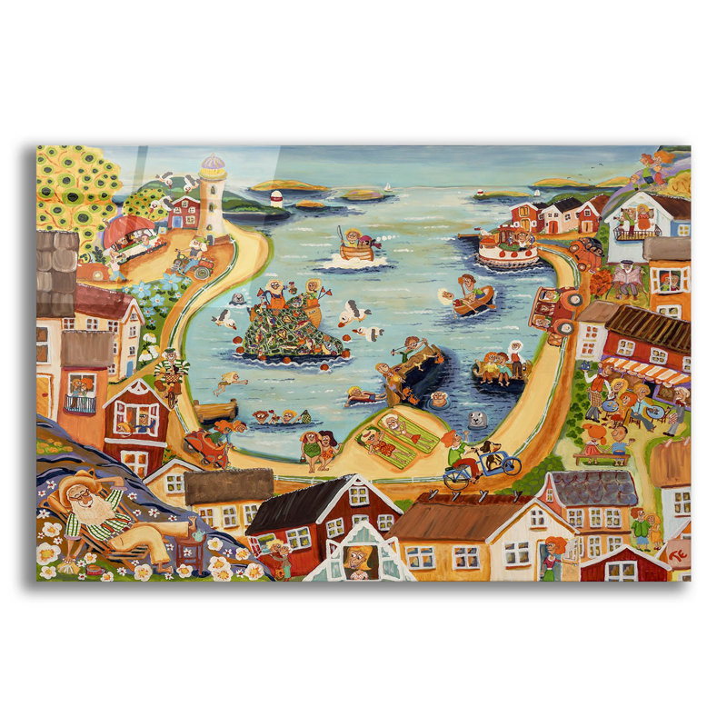  «Lazy Days» par Glada Konsten, art mural en verre acrylique, 24 po x 16 po, H 16 po x l 24 po