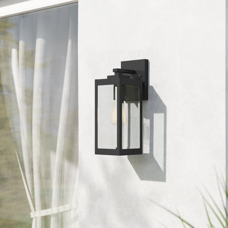 Ainsworth Dimmable Outdoor Wall Lantern, 17" H x 6" W x 7.5" D