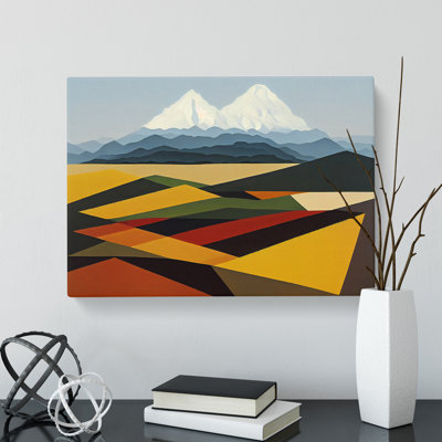 Entrancing Mountain Abstract - Wrapped Canvas