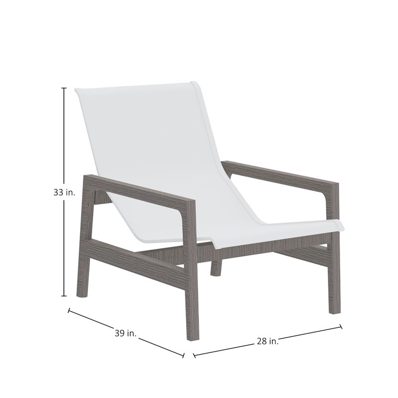Seashore 33.5" H Patio Chair, Slate Gray