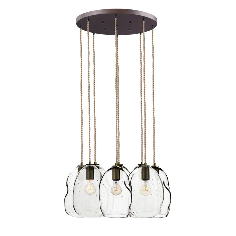 Bubble 8 - Light Chandelier, 24" H x 24" W x 24" D, Bronze, LED