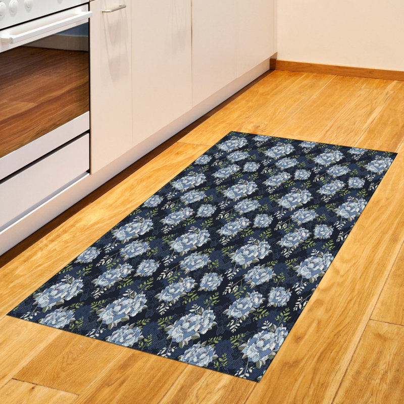 Floral High Density Long Fiber Poly Threads Decorative Area Rug Carpet, Rectangle 2'7" x 5'