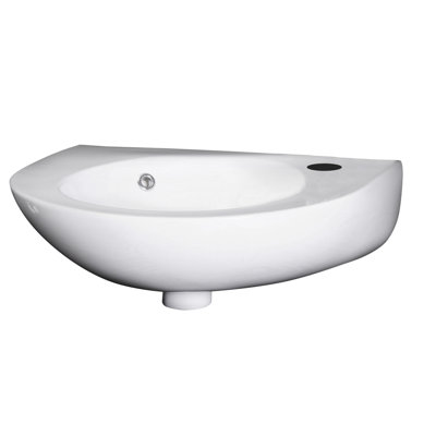 Nuie Melbourne 350mm L x 280mm W White Vitreous China U-Shaped Sink with Overflow