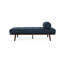 Chaise longue à boutons en bleu marine avec coussin moelleux d'inspiration Mid-Century