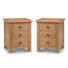 North Castle 48cm W Solid Wood Bedside Table
