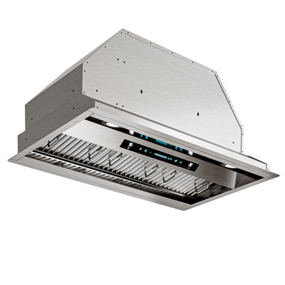 42" 900 CFM  Insert Convertible Range Hood Stainless Steel Quiet 4 Speed Gesture Remote and Touch Panel Control with LED Lights
