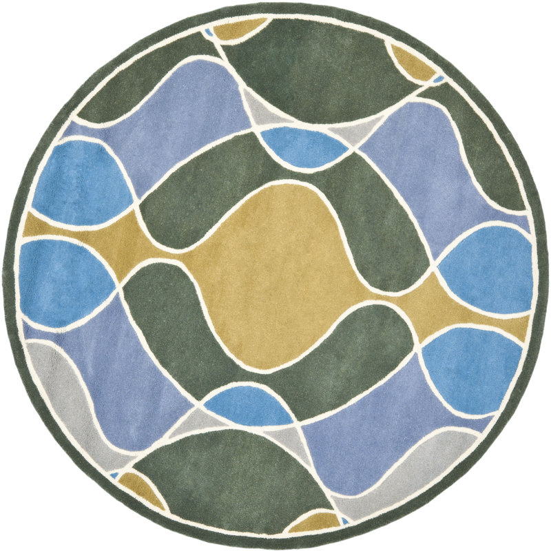 Tapis en laine et viscose Amier Soho, Rond 6 pi