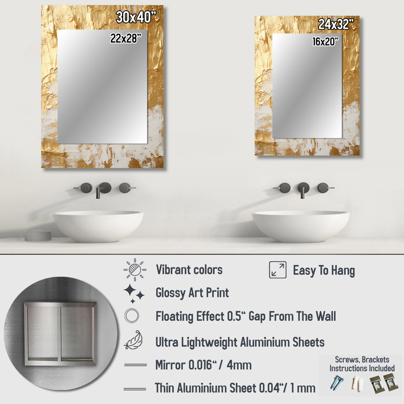 Gentle Abundance Retro Gold Abstract I - Abstract Abstract, 40 po x 30 po