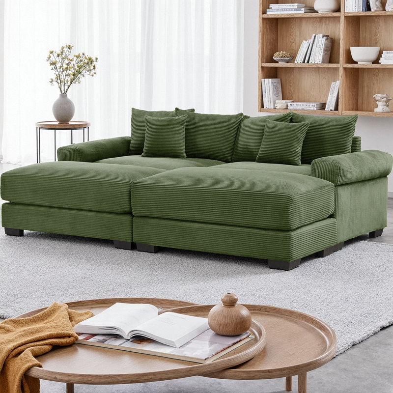 Canapé modulaire surdimensionné de 92 po Cloud, Vert