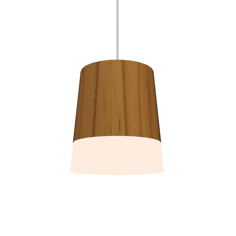 Cônico 1 - Light Pendant, Maple, Matte Black, 12.99" H x 10.83" W x 10.83" D