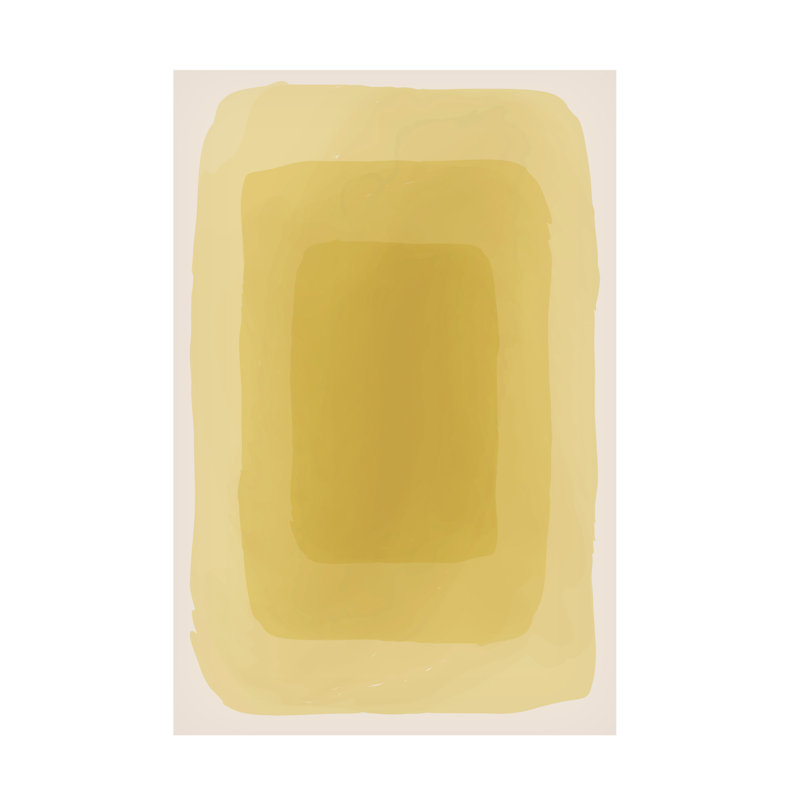 Jay Stanley, formes aquarelles jaunes 3, H 19 po x l 12 po x P 2 po