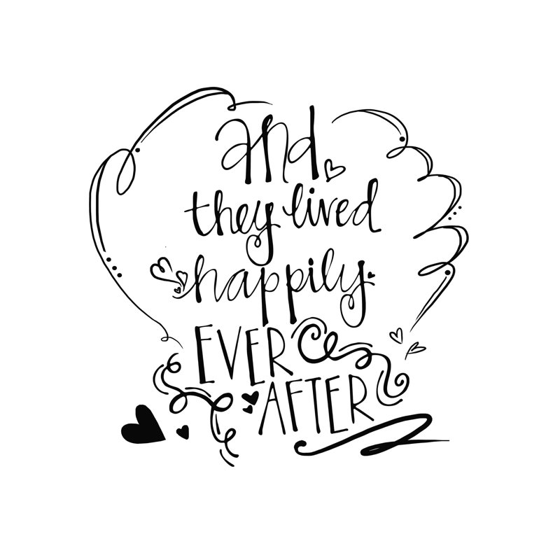 " Happily Ever After ", 20" H x 20" W