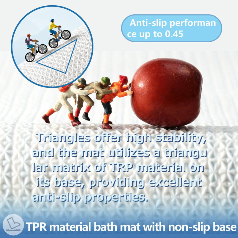 Joli tapis de bain, tapis TPR antidérapant absorbant ultra doux (panda)