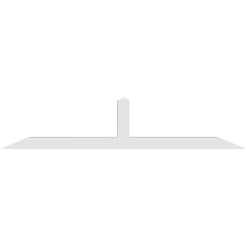 Support à pignon en uréthane Portland Signature, brun clair apprêté, L 84 po x H 17 1/2 po, P 2 po x F 4 po