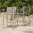 Outdoor 29.50" Rust-Proof Aluminum Barstools With PE Rattan Seat And Backrest, Set Of 2, Silver & Grey-782700353