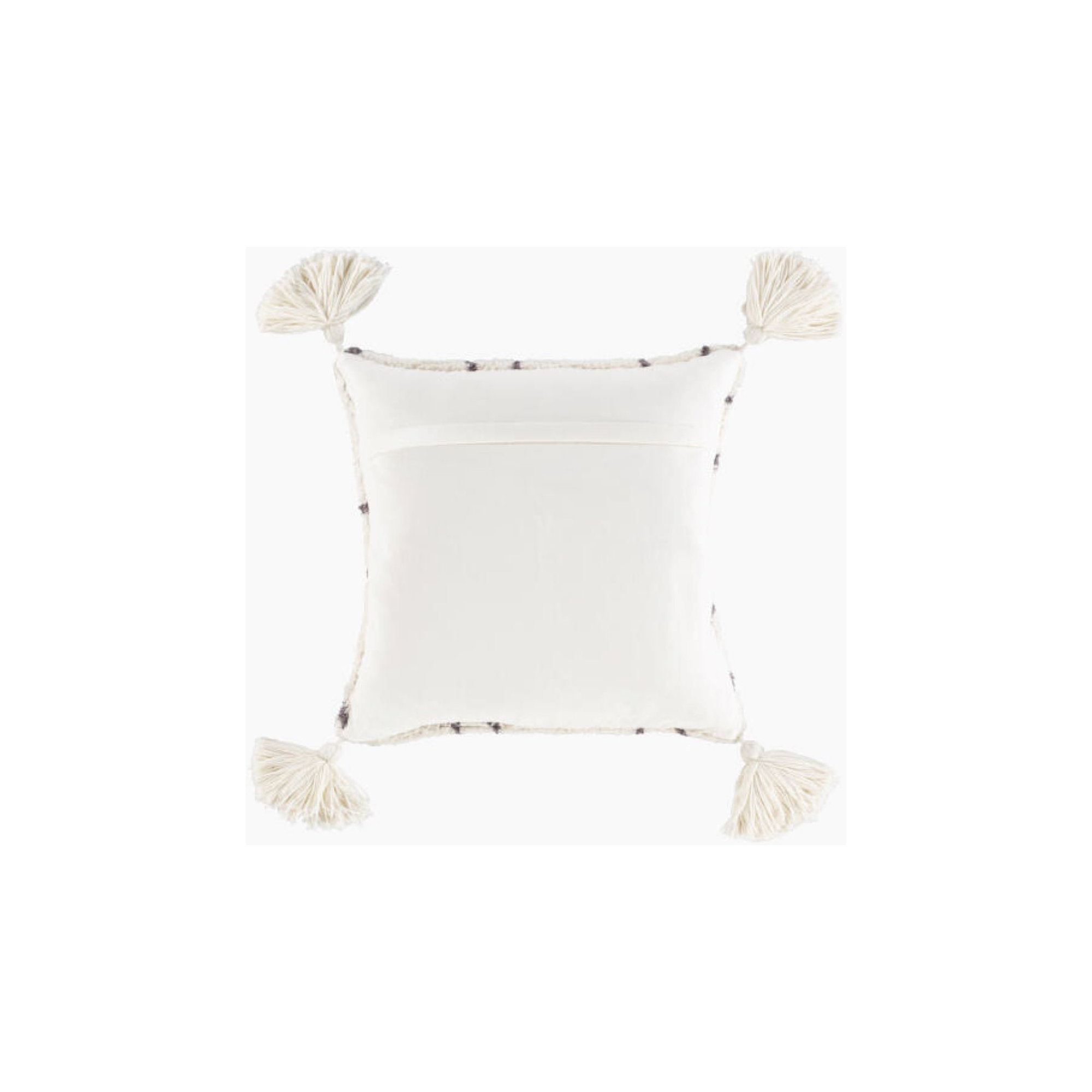 Saveria Tassels Throw Pillow, Pillow Cover, 18" x 18"