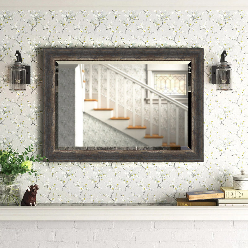 Roulston Flat Wall Mirror, Charcoal, 29" x 41"