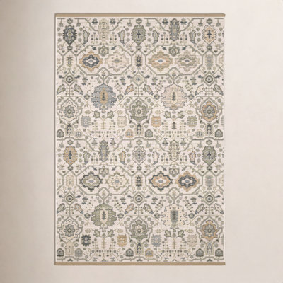 Abena Ivory Gold Oriental Wool Rug