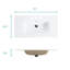 Lavabo en céramique blanche, profondeur de 35,96 po, largeur de 18,56 po, intégration parfaite pour la cuisine, poids brillant de 35,96 lb, intégration, utilisation idéale dans la salle de bain