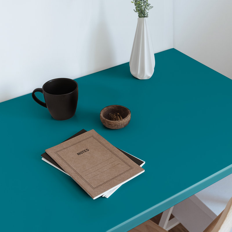 Ormand 100 cm x 50 cm Matte Peel & Stick Wallpaper Roll, Dark Turquoise
