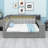 Multifunctional Daybed with Integrated Desk, Storage Shelves, and Expandable Trundle, Featuring Built-in Charging Station and LED Lighting-234523213