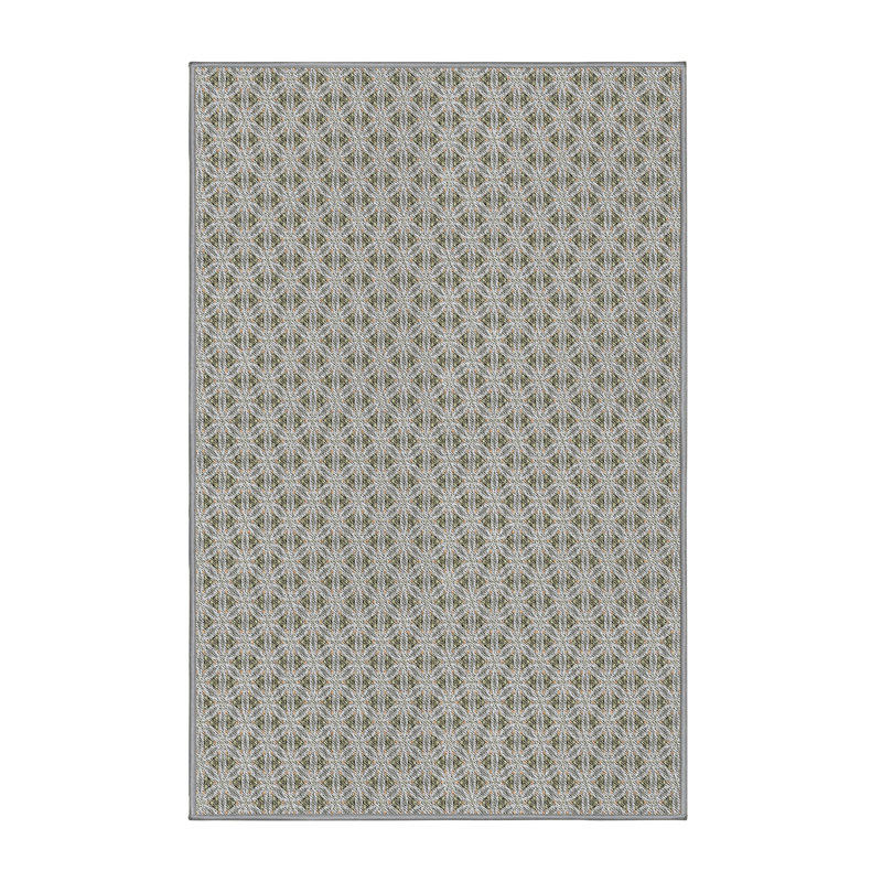 Tapis brun/gris à motifs, Rectangle 5 pi x 7 pi