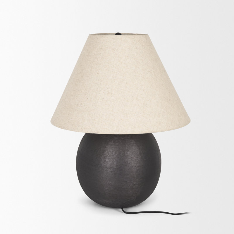 Lampe de table en métal Stoke, Noir