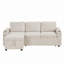 Canapé modulaire de 83,5 po avec canapé en L et canapé-lit modulaire avec grand espace de rangement, deux porte-gobelets et deux ports USB pour le salon-1693579208
