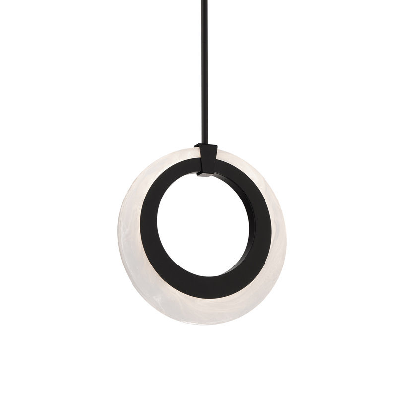 Mini-luminaire suspendu Serenity, Noir mat