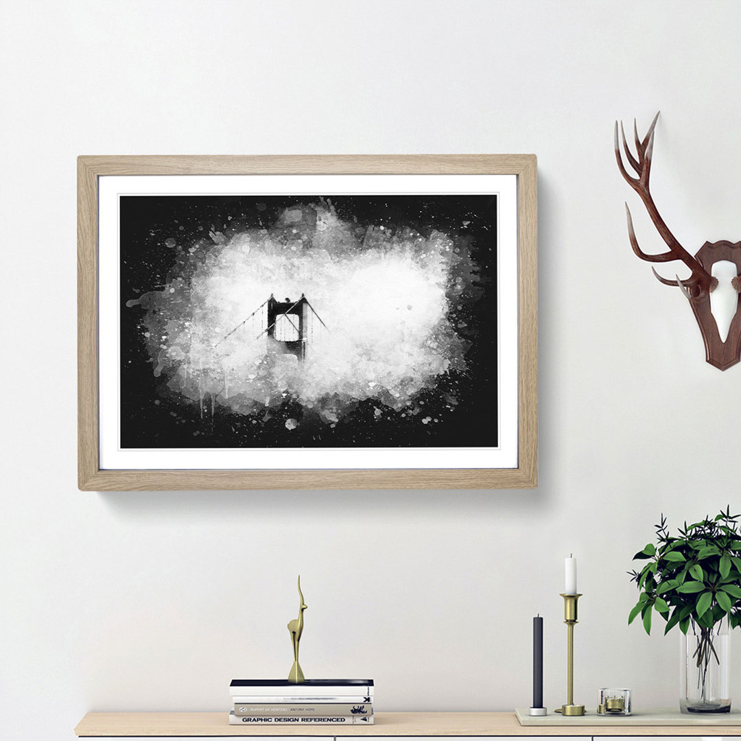 Top of the Golden Gate Bridge - Picture Frame Graphic Art Print