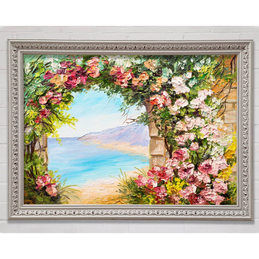 Gerahmtes Wandbild Floral View Of The Cove Aquarell