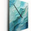 Horloge murale turquoise et blanche Turquoise Serenity Swirl I-858327943